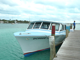 Curly Tail restaurant and bar is right next to the ferry dock